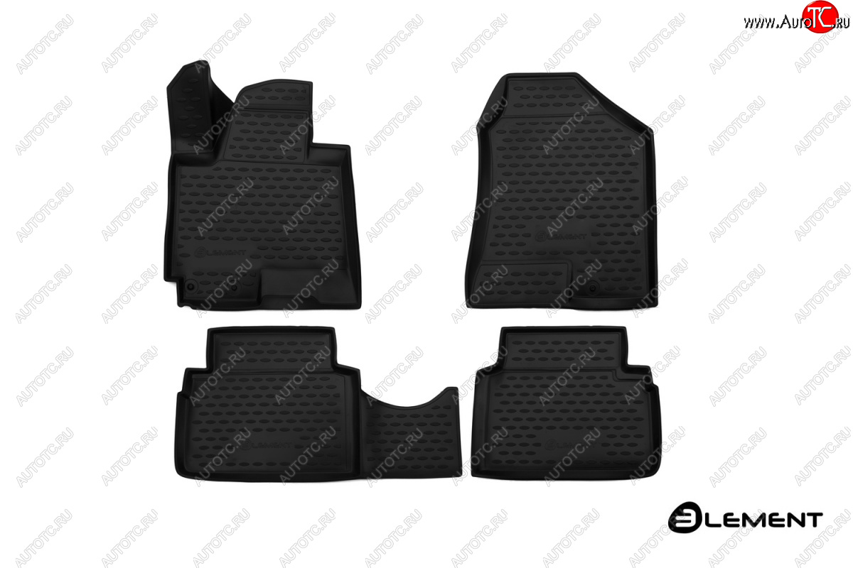 2 099 р. Комплект 3D ковриков салона Element (полиуретан)  JAC S5 (2017-2024) (Черные)  с доставкой в г. Калуга