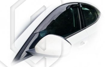 2 059 р. Дефлектора окон CA-Plastic Jaguar E-Pace (2017-2024) (Classic полупрозрачный, Без хром молдинга)  с доставкой в г. Калуга. Увеличить фотографию 1