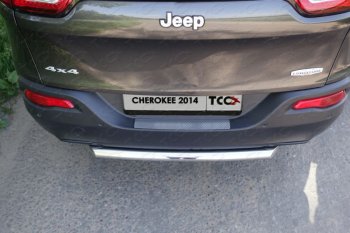 Защита заднего бампера (короткая) ТСС (нержавейка d 60,3 мм) Jeep Cherokee KL дорестайлинг (2014-2017)