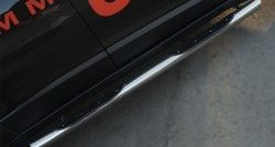 19 799 р. Защита порогов с пластиковыми вставками для ног из круглой трубы диаметром 76 мм Russtal  Jeep Cherokee  Trailhawk (2014-2024) (Защита порогов с со скосами на торцах (вариант 1))  с доставкой в г. Калуга. Увеличить фотографию 8