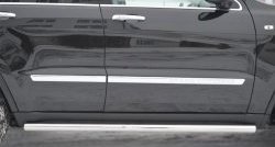 15 799 р. Защита порогов из круглой трубы диаметром 63 мм Russtal  Jeep Grand Cherokee  WK2 (2010-2013) (Защита порогов с со скосами на торцах (вариант 1))  с доставкой в г. Калуга. Увеличить фотографию 5