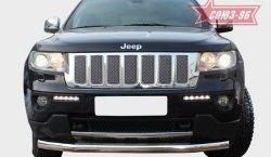 16 739 р. Защита переднего бампера одинарная Souz-96 (d76) Jeep Grand Cherokee WK2 дорестайлинг (2010-2013)  с доставкой в г. Калуга. Увеличить фотографию 2