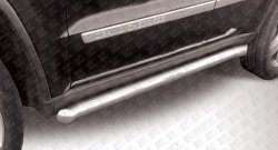 13 549 р. Защита порогов из круглой трубы диаметром 57 мм с загнутыми краями Slitkoff  Jeep Grand Cherokee  WK2 (2010-2013) (Нержавейка, Полированная)  с доставкой в г. Калуга. Увеличить фотографию 1
