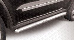 15 999 р. Защита порогов из круглой трубы диаметром 76 мм с загнутыми краями Slitkoff  Jeep Grand Cherokee  WK2 (2010-2013) (Нержавейка, Полированная)  с доставкой в г. Калуга. Увеличить фотографию 1