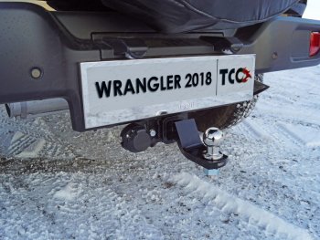 12 599 р. Фаркоп (тягово-сцепное устройство) TCC (2.0T)  Jeep Wrangler  JL (2018-2024) (Оцинкованный, шар E - оцинкованный)  с доставкой в г. Калуга. Увеличить фотографию 1