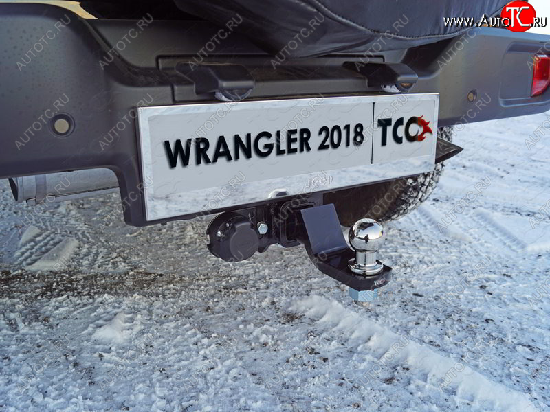 12 599 р. Фаркоп (тягово-сцепное устройство) TCC (2.0T)  Jeep Wrangler  JL (2018-2024) (Оцинкованный, шар E - оцинкованный)  с доставкой в г. Калуга