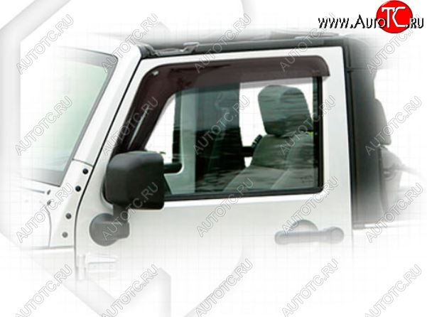 1 899 р. Дефлектора окон CA-Plastiс  Jeep Wrangler  JK (2007-2018) (Classic полупрозрачный)  с доставкой в г. Калуга