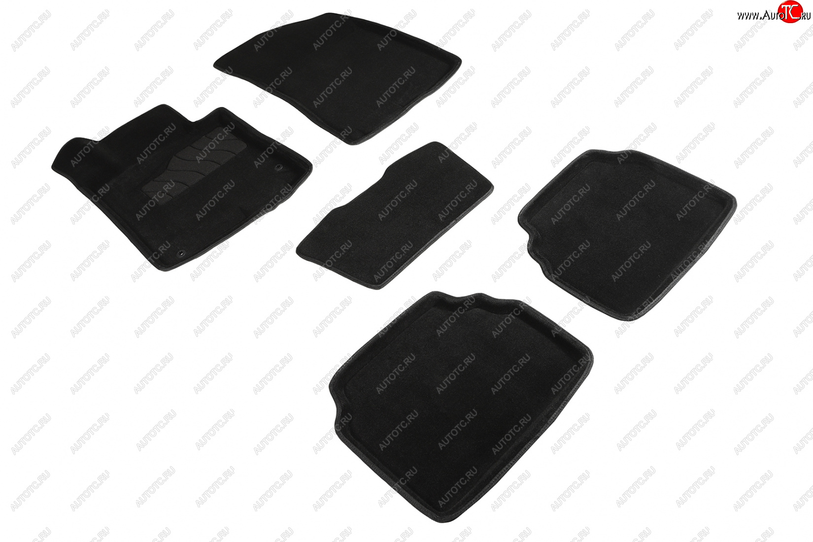 4 999 р. Коврики в салон SEINTEX 3D ВОРС (комплект)  KIA K5  DL (2019-2022) (Цвет: черный)  с доставкой в г. Калуга
