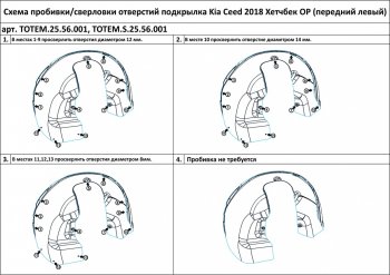 4 099 р. Правый подкрылок передний TOTEM (с шумоизоляцией) KIA Ceed 3 CD универсал (2018-2024)  с доставкой в г. Калуга. Увеличить фотографию 1