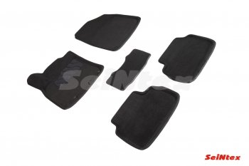 4 399 р. Комплект 3D ковриков в салон (ворсовые / чёрные) Seintex KIA Ceed 3 CD универсал (2018-2024)  с доставкой в г. Калуга. Увеличить фотографию 1
