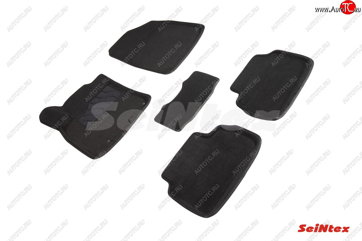 4 399 р. Комплект 3D ковриков в салон (ворсовые / чёрные) Seintex KIA Ceed 3 CD универсал (2018-2024)  с доставкой в г. Калуга