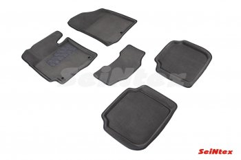 Комплект 3D ковриков в салон (ворсовые / серые) Seintex KIA Cerato 3 YD дорестайлинг седан (2013-2016)