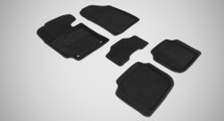 4 599 р. Износостойкие коврики в салон SeiNtex Premium 3D 4 шт. (ворсовые, черные)  KIA Cerato  3 YD (2013-2016)  с доставкой в г. Калуга. Увеличить фотографию 1