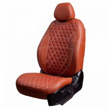 Чехлы для сидений Lord Autofashion Байрон (экокожа, раздельная спинка, 3 П-образных подголовника) KIA Cerato 4 BD дорестайлинг, хэтчбэк (2018-2021)
