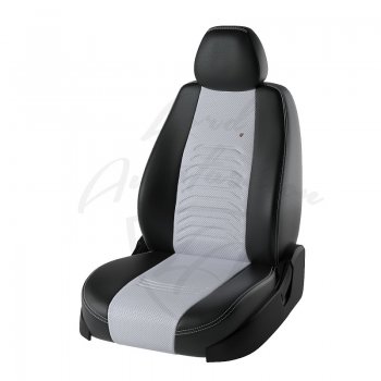 Чехлы для сидений (к-я Comfort) Lord Autofashion Денвер (экокожа) KIA Cerato 2 TD седан (2008-2013)  (Чёрный, вставка белая)