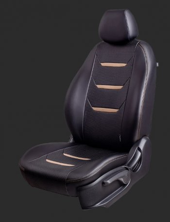Чехлы для сидений Lord Autofashion Турин 2 (экокожа, спинка 40/60, 2 Г-образных подголовника) KIA Cerato 2 TD седан (2008-2013)