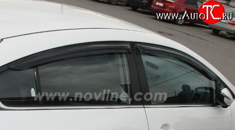 593 р. Комплект дефлекторов окон (ветровиков) 4 шт. Novline KIA Cerato 2 TD седан (2008-2013)  с доставкой в г. Калуга