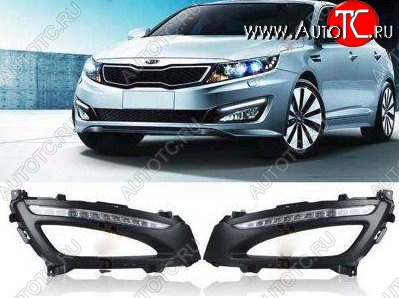 21 599 р. Дневные ходовые огни СТ KIA Optima 3 TF дорестайлинг седан (2010-2013)  с доставкой в г. Калуга