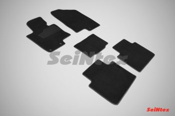 2 699 р. Комплект ворсовых ковриков в салон LUX Seintex KIA Optima 3 TF рестайлинг седан (2013-2016) (Чёрный)  с доставкой в г. Калуга. Увеличить фотографию 1