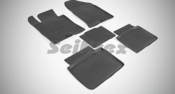 4 599 р. Износостойкие коврики в салон с высоким бортом SeiNtex Premium 4 шт. (резина) KIA Optima 3 TF рестайлинг седан (2013-2016)  с доставкой в г. Калуга. Увеличить фотографию 1