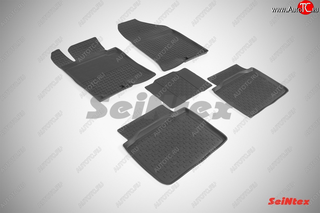 4 599 р. Износостойкие коврики в салон с высоким бортом SeiNtex Premium 4 шт. (резина)  KIA Optima  3 TF (2010-2016)  с доставкой в г. Калуга