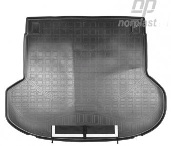 Коврик багажника Norplast (без рельс) KIA ProCeed 3 CD универсал дорестайлинг (2018-2021)  (Черный, с погрузочным ковриком (фартуком))