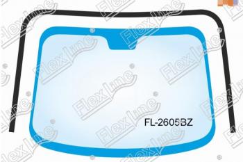 1 899 р. Молдинг лобового стекла FlexLine  KIA Rio  2 JB (2005-2011)  с доставкой в г. Калуга. Увеличить фотографию 1