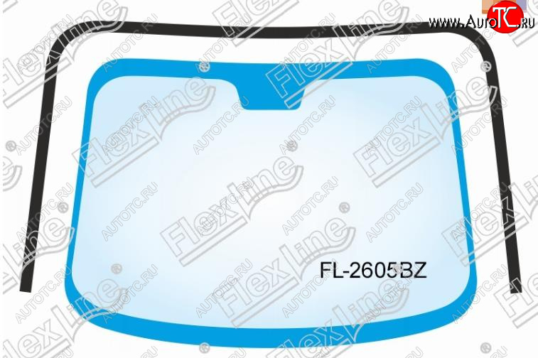1 899 р. Молдинг лобового стекла FlexLine KIA Rio 2 JB дорестайлинг седан (2005-2009)  с доставкой в г. Калуга