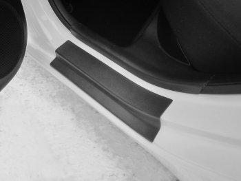 1 329 р. Пороги накладки дверей Petroil Tuning KIA Rio 3 QB рестайлинг седан (2015-2017)  с доставкой в г. Калуга. Увеличить фотографию 4