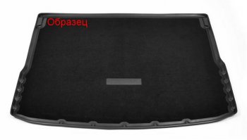 Комбинированый коврик с повышенной износостойкостью в багажник Unidec (полиуретан, текстиль) KIA Rio 3 QB дорестайлинг седан (2011-2015)  (Черный)