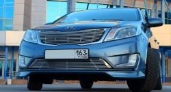 3 799 р. Накладки на передний бампер BS KIA Rio 3 QB дорестайлингхэтчбек5дв. (2011-2015) (Неокрашенная)  с доставкой в г. Калуга. Увеличить фотографию 1