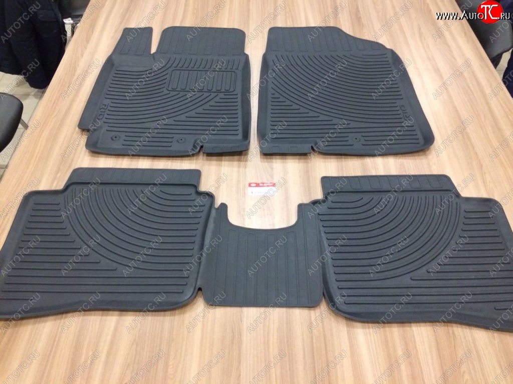 859 р. Комплект резиновых ковриков в салон Оригинал Norplast KIA Rio 3 QB дорестайлингхэтчбек5дв. (2011-2015)  с доставкой в г. Калуга