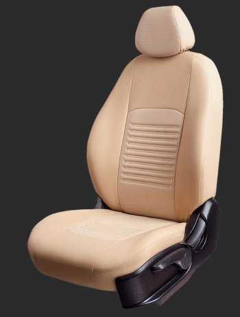 Чехлы для сидений Lord Autofashion Турин (экокожа, спинка 60/40, 3 Г-образных подголовника) KIA Rio 4 FB рестайлинг седан (2020-2024)