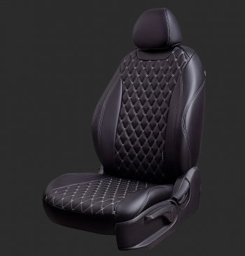 Чехлы для сидений Lord Autofashion Байрон (экокожа, спинка и сиденье 60/40, подлокотник, 3 Г-образных подголовника) KIA (КИА) Sorento (Соренто)  XM (2009-2012) XM дорестайлинг
