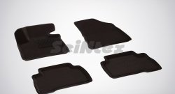 4 999 р. Износостойкие коврики в салон SeiNtex Premium 3D 4 шт. (ворсовые, черные)  KIA Sorento  XM (2012-2015)  с доставкой в г. Калуга. Увеличить фотографию 1