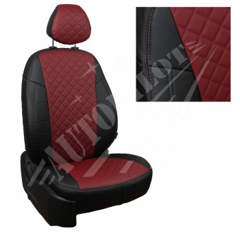 Чехлы сидений AUTOPILOT Экокожа Ромб (задние спинка и сиденье 40/60 + вырез под подлокотник) KIA (КИА) Sorento (Соренто)  MQ4 (2020-2022) MQ4