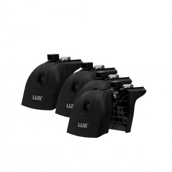 10 396 р. Багажник на крышу с низкими рейлингами сборе LUX  KIA Sorento  UM/Prime (2018-2020) (дуги прямоугольные 120 см, с замком, черный)  с доставкой в г. Калуга. Увеличить фотографию 4