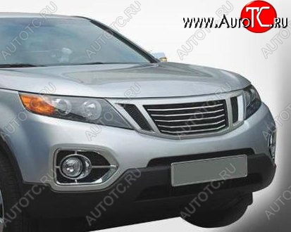 13 299 р. Решётка радиатора CT v2 KIA Sorento XM дорестайлинг (2009-2012) (Неокрашенная)  с доставкой в г. Калуга