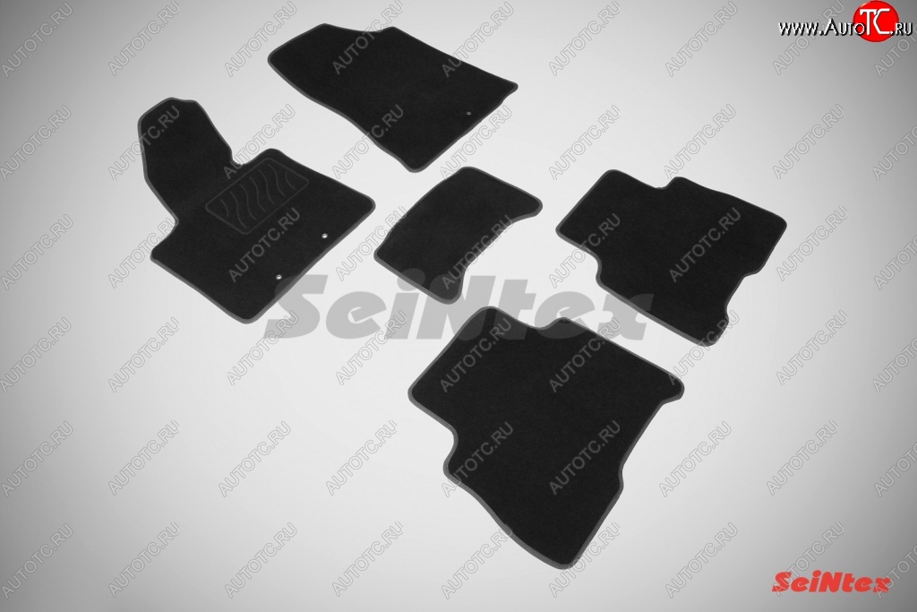 2 599 р. Комплект ворсовых ковриков в салон LUX Seintex  KIA Sorento  XM (2012-2015) (Чёрный)  с доставкой в г. Калуга