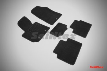 2 599 р. Комплект ворсовых ковриков в салон LUX Seintex  KIA Soul  2 PS (2014-2016) (Чёрный)  с доставкой в г. Калуга. Увеличить фотографию 1