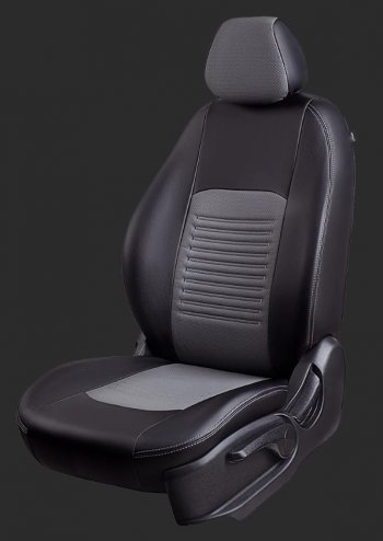Чехлы для сидений Lord Autofashion Турин Ромб (экокожа, спинка 60/40, 3 Г-образных подголовника) KIA Soul 3 SK3 (2018-2024)