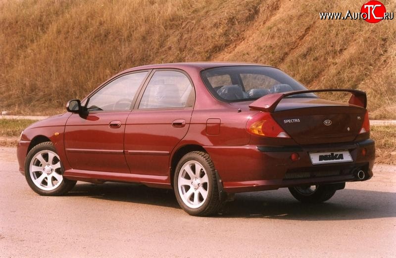 7 699 р. Спойлер Nika-Скоба KIA Spectra (2000-2009) (Неокрашенный)  с доставкой в г. Калуга