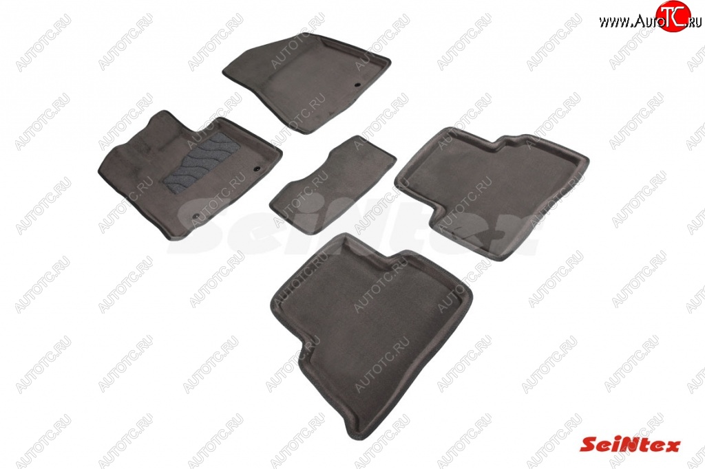 4 299 р. Комплект ворсовых 
 ковриков в салон Seintex (3D)  KIA Sportage  4 QL (2016-2022) (Черный)  с доставкой в г. Калуга