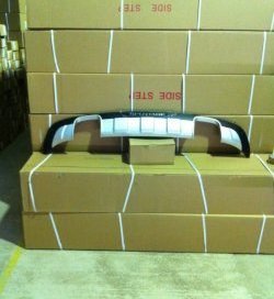 3 799 р. Накладка на задний бампер SuvStyle  KIA Sportage  3 SL (2014-2016) (Неокрашенная)  с доставкой в г. Калуга. Увеличить фотографию 1
