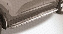 14 649 р. Широкая защита порогов Slitkoff  KIA Sportage  3 SL (2010-2016) (Нержавейка)  с доставкой в г. Калуга. Увеличить фотографию 1