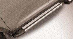 Алюминиевые пороги Slitkoff Luxe Silver KIA Sportage 3 SL дорестайлинг (2010-2014)