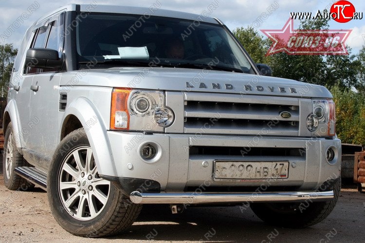 16 379 р. Защита переднего бампера одинарная Souz-96 (d76)  Land Rover Discovery  3 L319 (2004-2009)  с доставкой в г. Калуга