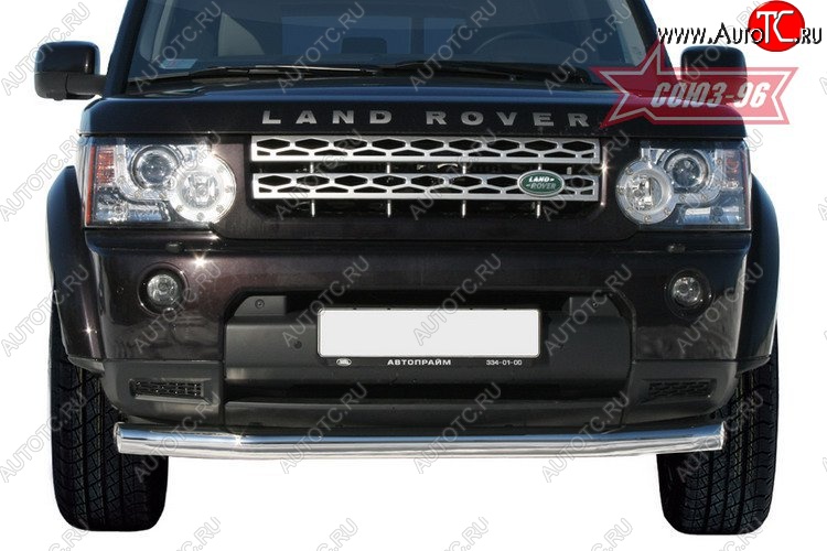 16 755 р. Защита переднего бампера одинарная Souz-96 (d76)  Land Rover Discovery  4 L319 (2009-2016)  с доставкой в г. Калуга