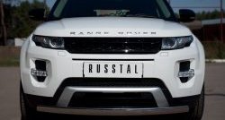 19 099 р. Защита переднего бампера (Ø75х42 мм, нержавейка, Dynamic) Russtal  Land Rover Range Rover Evoque  1 L538 (2011-2015)  с доставкой в г. Калуга. Увеличить фотографию 1