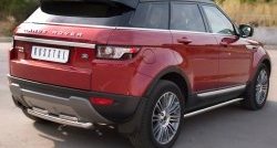 18 899 р. Защита заднего бампера (2 трубы Ø63 и 42 мм, нержавейка, Prestige u Pure) Russtal  Land Rover Range Rover Evoque  1 L538 (2011-2015)  с доставкой в г. Калуга. Увеличить фотографию 4